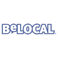 BeLocal logo with blue and white text on a transparent background.